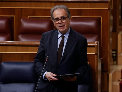 El ministro de Universidades, Joan Subirats, interviene en el pleno del Congreso este miércoles.