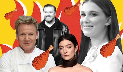 Gordon Ramsay, Ricky Gervais, Lorde y Millie Bobby Brown son algunas de las celebridades que se han atrevido con las alitas ultrapicantes.