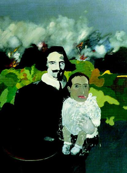 <i>Velázquez, mi padre</i> (1964), del libro <i>Los bigotes de la Gioconda, </i><b>de Eduardo Arroyo.</b>
