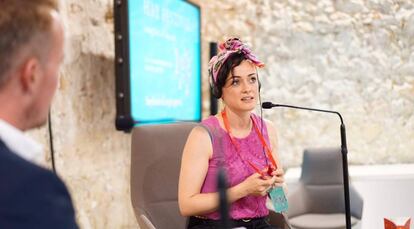 Sabrina Mahfouz conversa con Ludovic Assémat en el Hay Festival Segovia.
