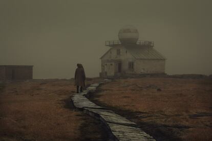 Observatório abandonado em Kotelniy.