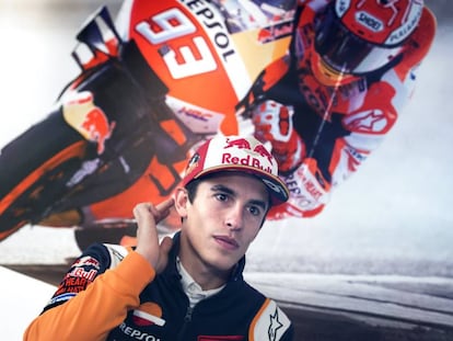 Marc Márquez, durante la entrevista. 