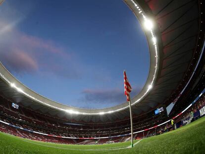 El Wanda Metropolitano antes del partido.