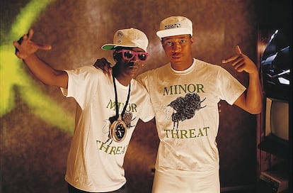 Favor & Chuck D. Public Enemy, cerca de 1988.