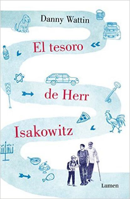 Tres generaciones de varones de la familia Isakowitz –Danny Wattlin, su padre y su hijo de nueve años– emprenden juntos un viaje en coche rumbo al pequeño pueblo polaco de Kwidzyn. Allí es donde el abuelo afirma que su padre enterró una caja, justo antes de dejar su tierra huyendo del Holocausto. Esa búsqueda de las raíces familiares ocasionará momentos agridulces en los viajeros, a los que el sentido del humor no abandonará a lo largo de todo su periplo. Traducción: René Vázquez Díaz