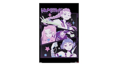 Regalos guerreras kpop sobre fondo blanco.