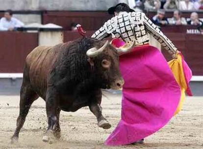 Morante de la Puebla, durante la corrida del día de San Isidro en Las Ventas.