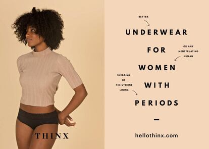 Las bragas Thinx son capaces de absorber la misma cantidad de flujo que un tampón, y que solo necesitan ser lavadas para poder volver a ser usadas.