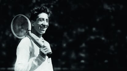 René Lacoste en un partido