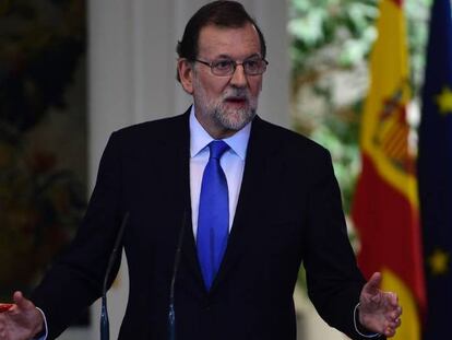 Rajoy en la roda de premsa que va tancar l'any polític.