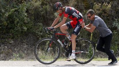 Samuel Sánchez durante la Vuelta.