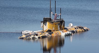 Ponomarev en su submarino.