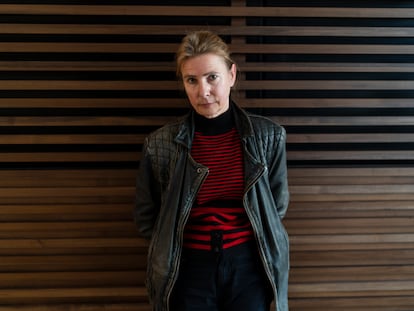 Lionel Shriver, retratada en el Festival Literario de Oxford, en 2019.