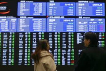 El Nikkei pierde un 0,50 por ciento en la apertura hasta los 14.693,01 puntos. EFE/Archivo