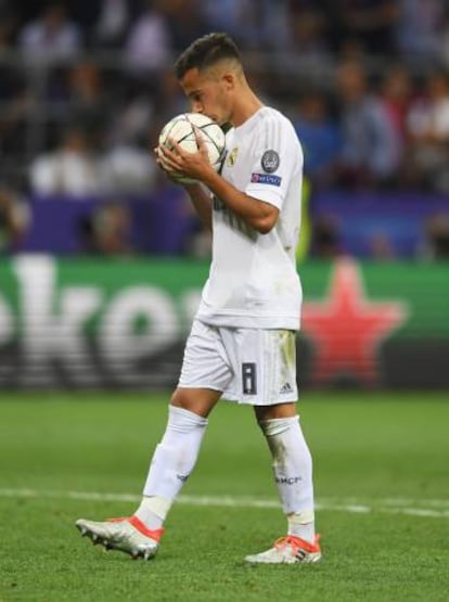 Lucas Vázquez, antes de bater o pênalti.