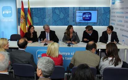 Un momento de la junta directiva del PP presidida por Alicia Sánchez-Camacho