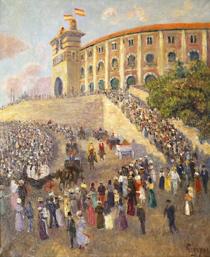 La salida de una plaza de toros en 1903 de Darío de Regoyos.