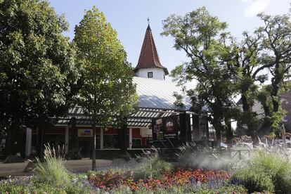 Nueva Petrópolis posee una arquitectura marcada por construcciones germánicas del estilo enxaimel - heredada de la colonización alemana.