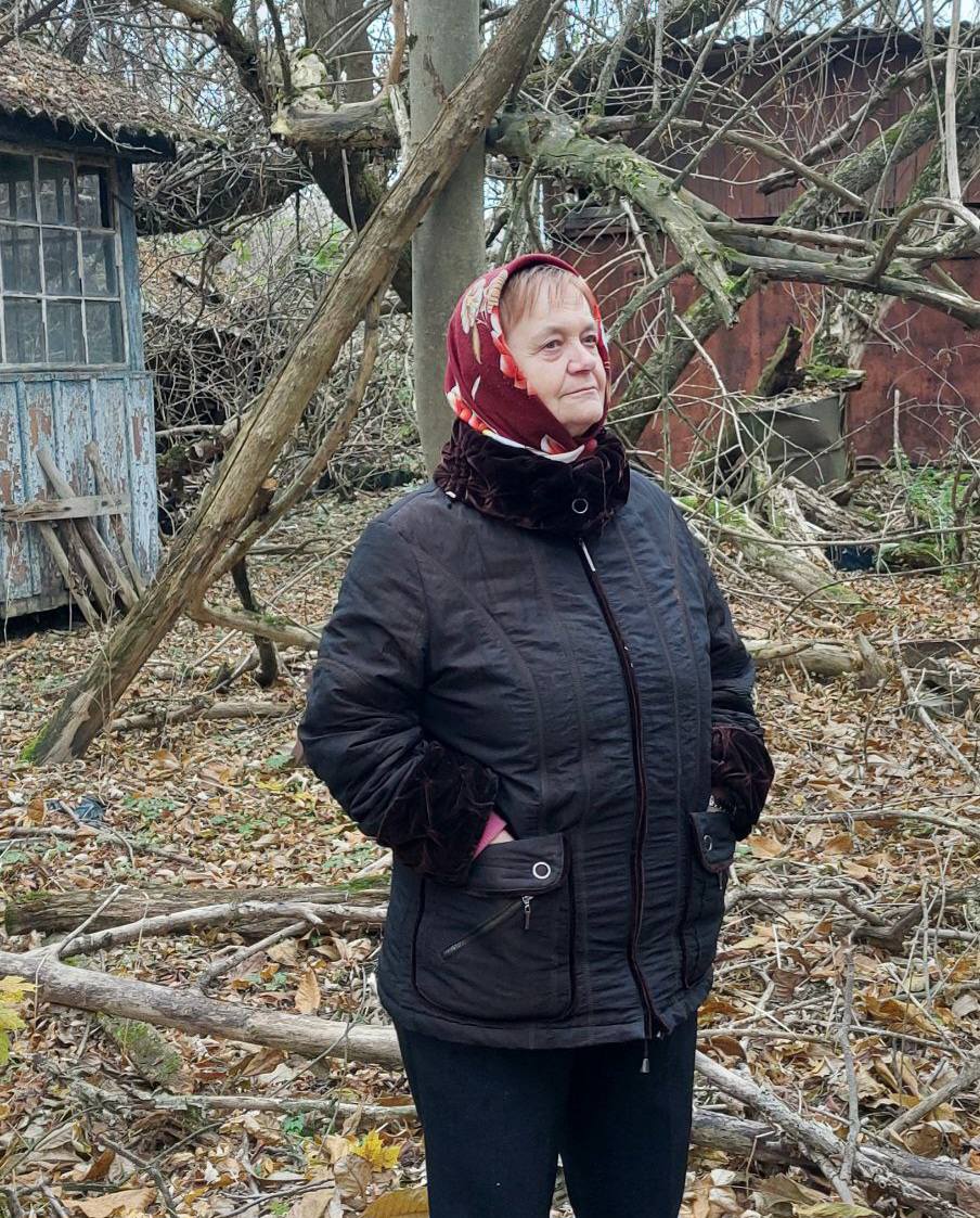 Natalia Jodemchuk, en una visita a Prípiat en 2024.