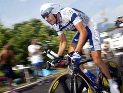 Aitor González, en un momento de la carrera.