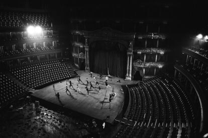 Ensayo en The Royal Albert Hall, Londres, 1993.