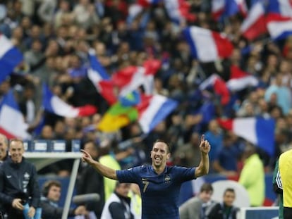 Ribéry celebra el tercer gol del partido.