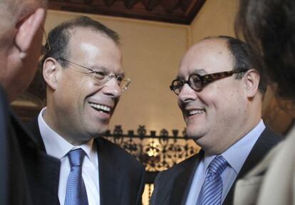 Jose Luis Pego, a la izquierda, y Javier García de Paredes, a la derecha, consejeros de NCG