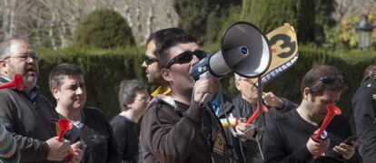 Protesta de trabajadores de TV-3.