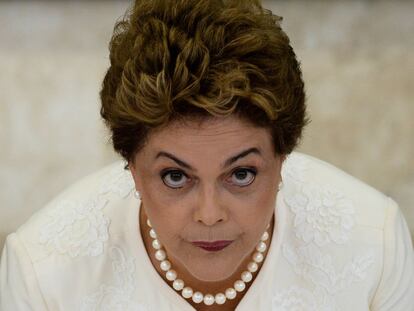 Dilma na reuni&atilde;o do Conselh&atilde;o.