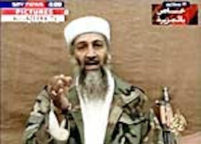 Imagen de Osama bin Laden emitida por Al Yazira. Su nombre está grabado en muchas discusiones. La primera, en 1993.