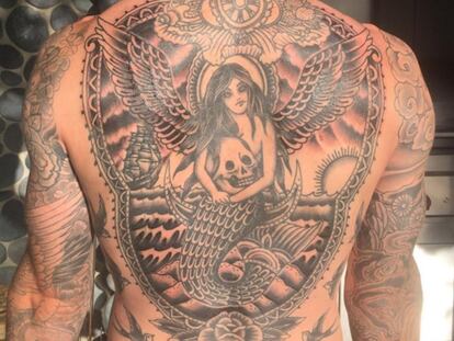 Ante ustedes, 'la Capilla Sixtina de los tatuajes' en la espalda de Adam Levine.