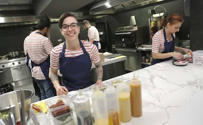 Jessica Lorigo, jefe de cocina del restaurante Topa Sukalderia.