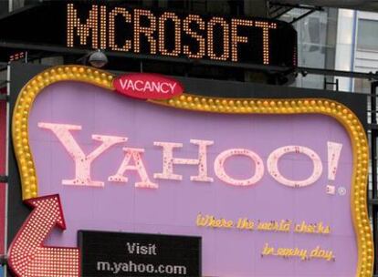 Cartel publicitario de Yahoo! en Times Square (Nueva York).