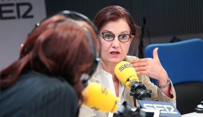 Mónica Oriol, durante su entrevista con Pepa Bueno.