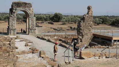 Vestigios de la ciudad romana de Cáparra, en el norte de la provincia de Cáceres