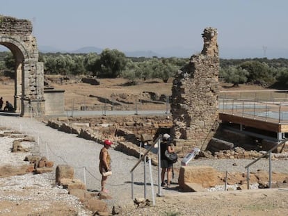 Vestigios de la ciudad romana de Cáparra, en el norte de la provincia de Cáceres