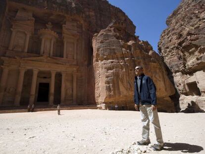 Barack Obama visita las ruinas de la milenaria ciudad de Petra, el s&aacute;bado. 