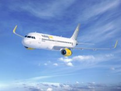 Airbus de Vueling con sharklets (aletas de tiburón).