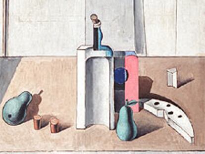 El cuadro cubista <i>Sifón y botella de ron</i>, pintado por Salvador Dalí en 1924.