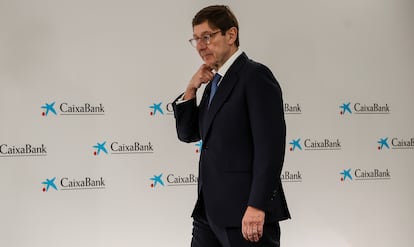 El presidente de Caixabank, José Ignacio Goirigolzarri, durante la presentación de los resultados de CaixaBank correspondientes al ejercicio 2022.