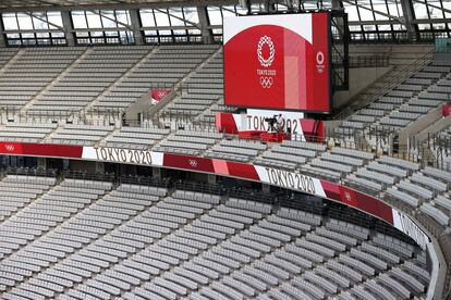 Un estadio vacío en los Olímpicos de Tokio.