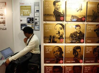 <i>Stand</i> del sello alemán Membran ayer en el Midem de Cannes.