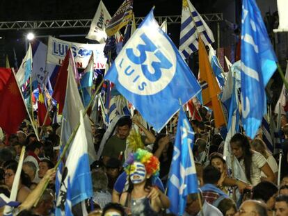 El mitin del candidato Luis Lacalle Pou.