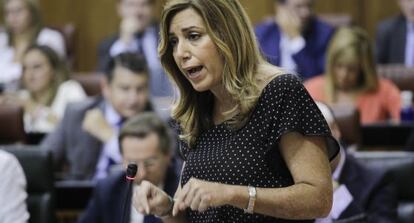 Susana D&iacute;az, en el Parlamento.