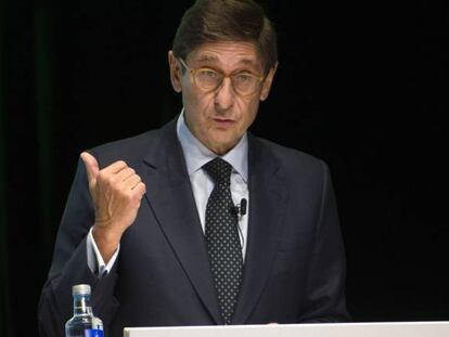 El presidente de bankia José Ignacio Goirigolzarri durante lajunat de accionistas en el palacio de congresos dse Valencia
 