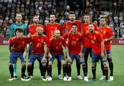 La selección española disputó hoy un partido amistoso preparatorio para el mundial de Rusia ante la selección de Túnez.