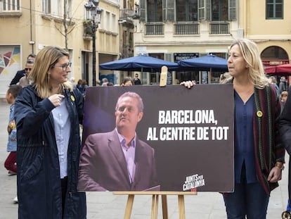 Artadi, Munté y Mascarell durante el acto de Les Corts.