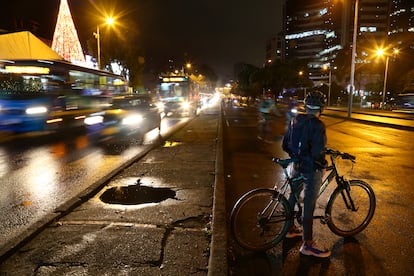 ciclovía nocturna en Bogotá