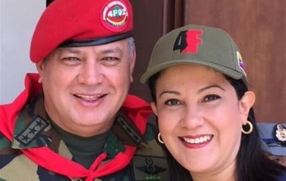 Diosdado Cabello y Marleny Contreras.