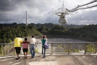 El radiotelescopio del observatorio de Arecibo, en Puerto Rico.
